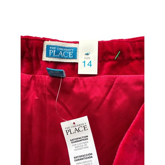 Children’s Place Red Velvet Holiday Party Tulle Skirt NWT Size 14 - Picture 2 of 8